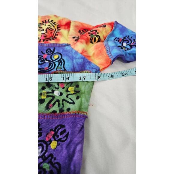Himalayan Group Hand Painted Colorful Bohemian Long Sleeve Top Size Small - Picture 5 of 7